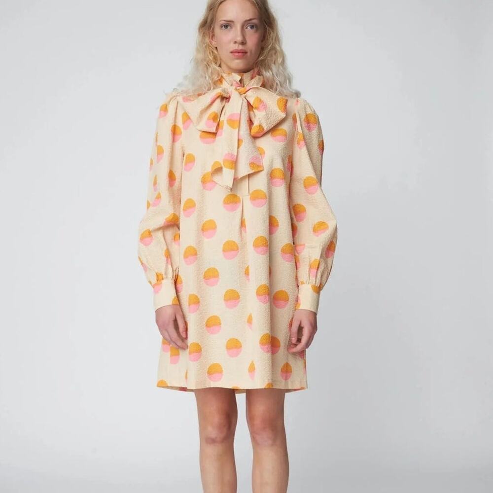 NEW‎ Stella Nova Big Dot Dress with Bow Tie US Size 4 Size 34